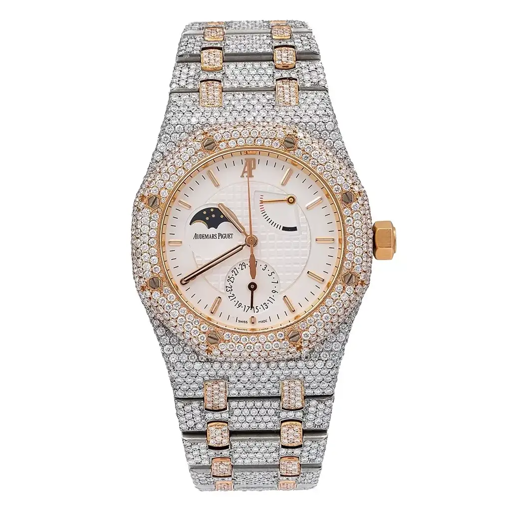 39mm AP Royal Oak Men’s Diamond Watch Rose Gold 25168sr 22.75ct - image 1