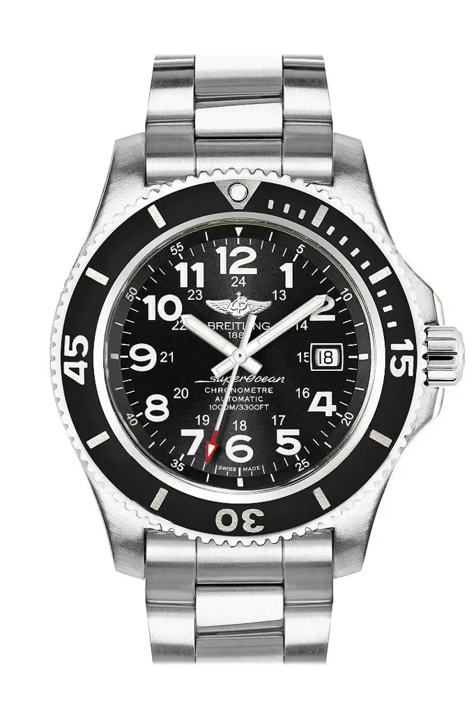 BRE Superocean II 44 Black Dial Steel Men’s Watch A17392D7 B1A1 - image 1