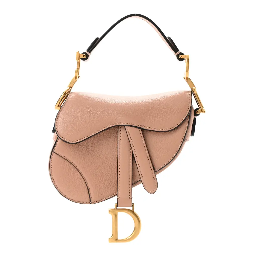 CHRISTIAN D Goatskin Micro Saddle Bag Rose Des Vent - image 1