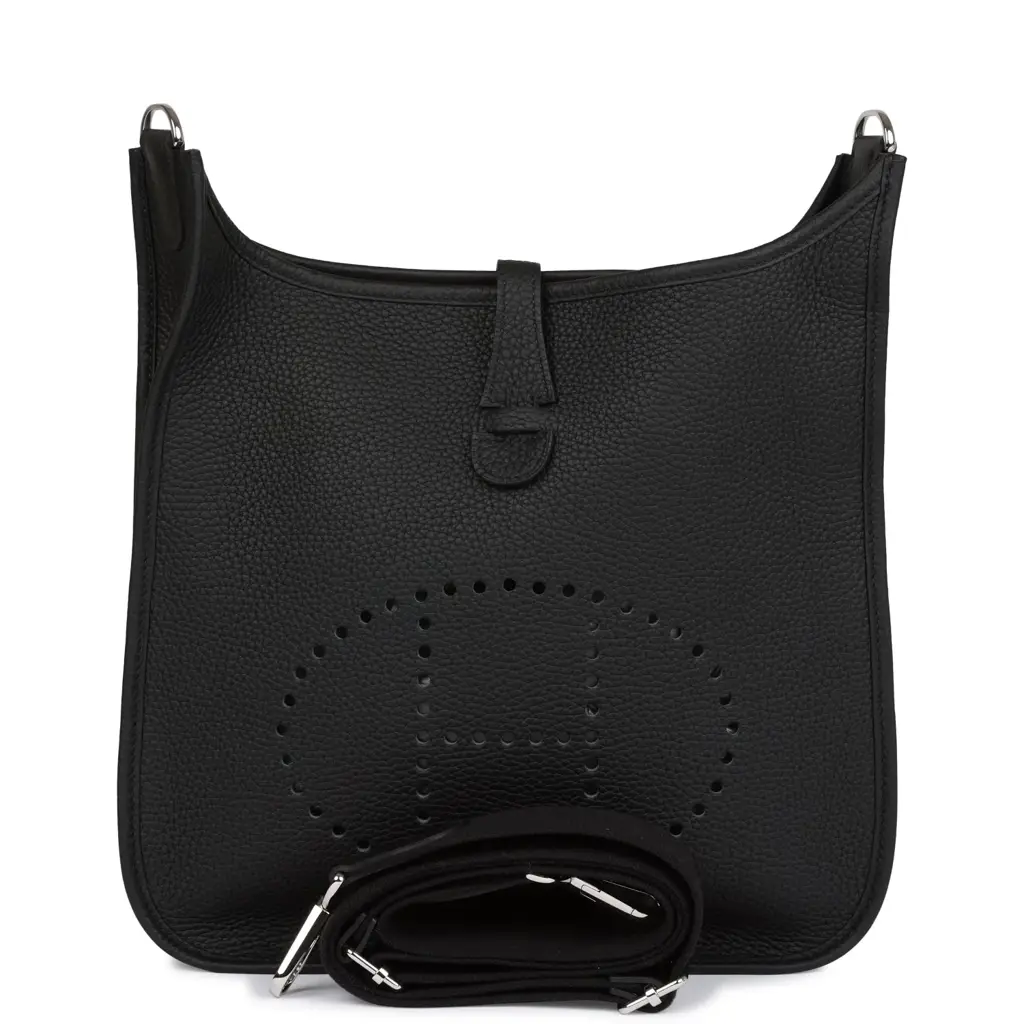 H Evelyne III PM Black Clemence Palladium Hardware - image 1