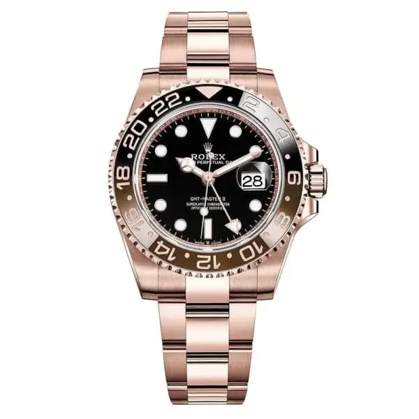 Rlx GMT-Master II 40mm Root Beer Black Dial Oyster Bracelet 18k Rose Gold Watch 126715chnr-0001 - image 1