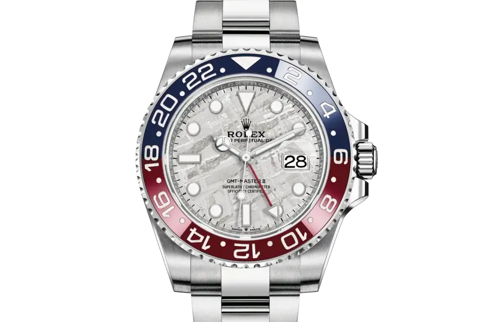 Rlx GMT-Master II Pepsi 126719BLRO-0002, 18k White Gold, Meteorite Dial - image 1