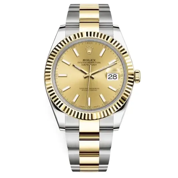 Rlx Oyster Perpetual Datejust 41 Watch Champagne dial, Two-tone, Fluted Bezel 126333-0009 - image 1