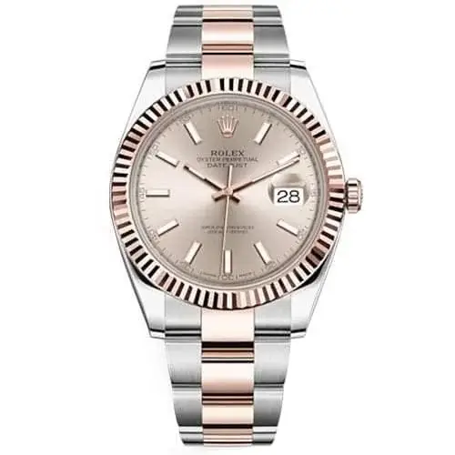 Rlx Oyster Perpetual Datejust 41 Watch, Sundust dial, Two-tone Oyster bracelet, Fluted bezel - image 1