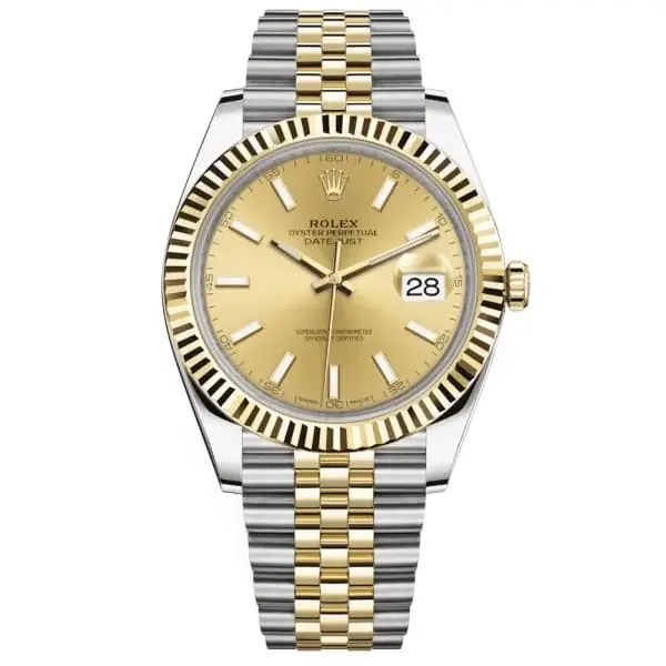 Rlx Oyster Perpetual Datejust 41 Watch, champagne dial, Fluted bezel, Two-tone Jubilee bracelet - image 1