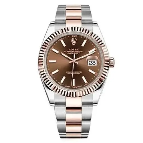 Rlx Oyster Perpetual Datejust 41 Watch, chocolate dial, Two-tone Oyster bracelet, Fluted bezel, - image 1