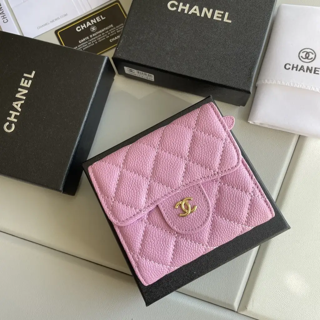 cc Small Classic Flap Wallet Pink Bag For Women 10.5cm/4.1in AP0231 Y33352 NK289 - image 1