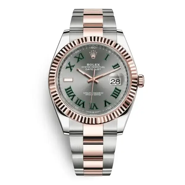 Rlx Oyster Perpetual Datejust 41 Two-tone Oyster Bracelet, Silver dial, Fluted bezel Watch - image 1
